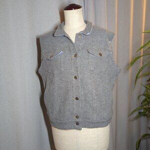 Rachel Comey Vest Gray Wool Button Up Pockets XS
